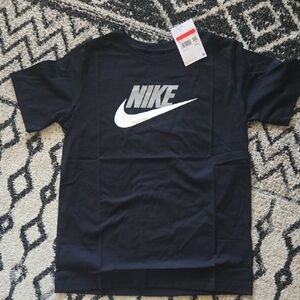 Nike Kids Navy Tee with White Swoosh